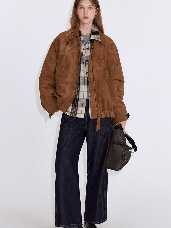 fano Windproof Casual Regular Turndown Collar Youth Brown Polyester Puffer Jackets