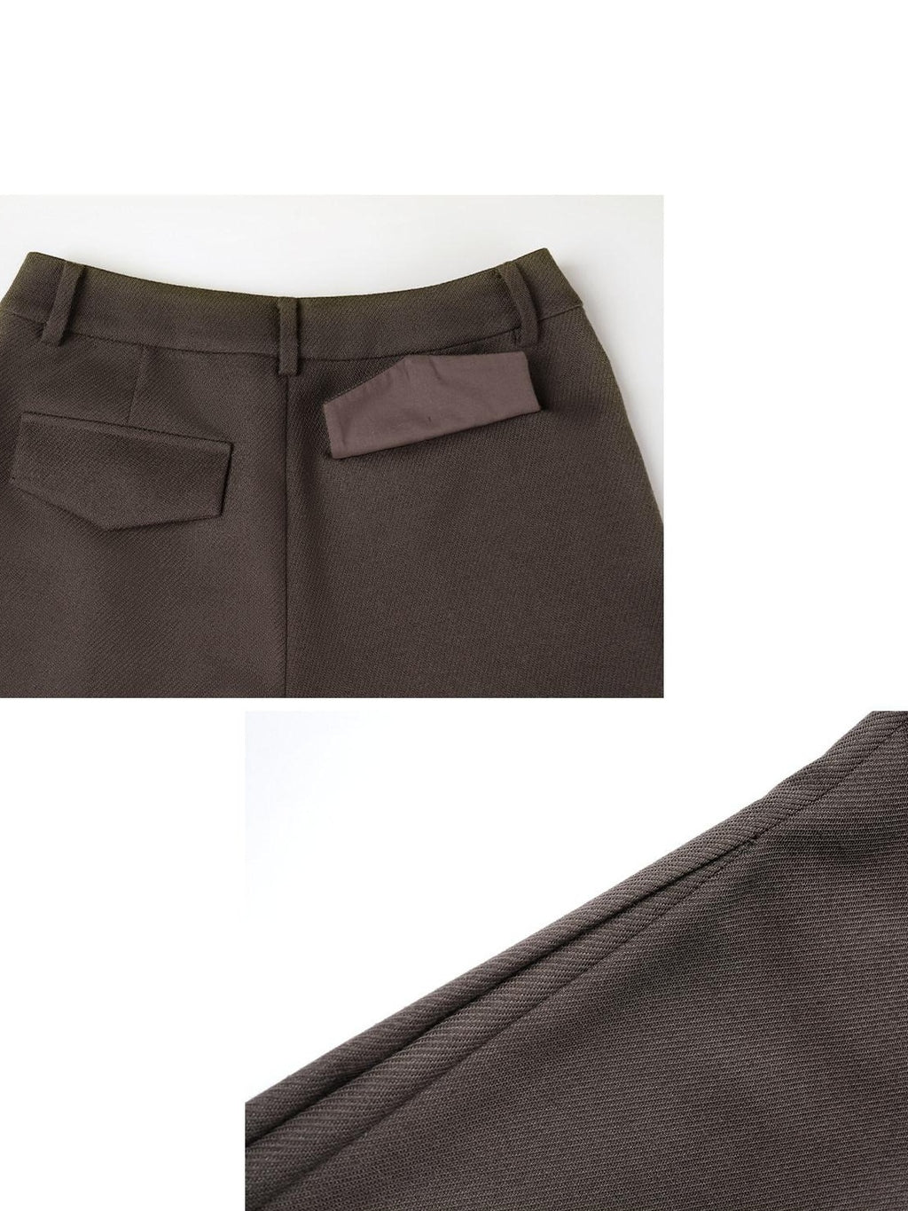 Stretch Knit Olive Gray Micro Flare Casual High Waist Women Flared Pants