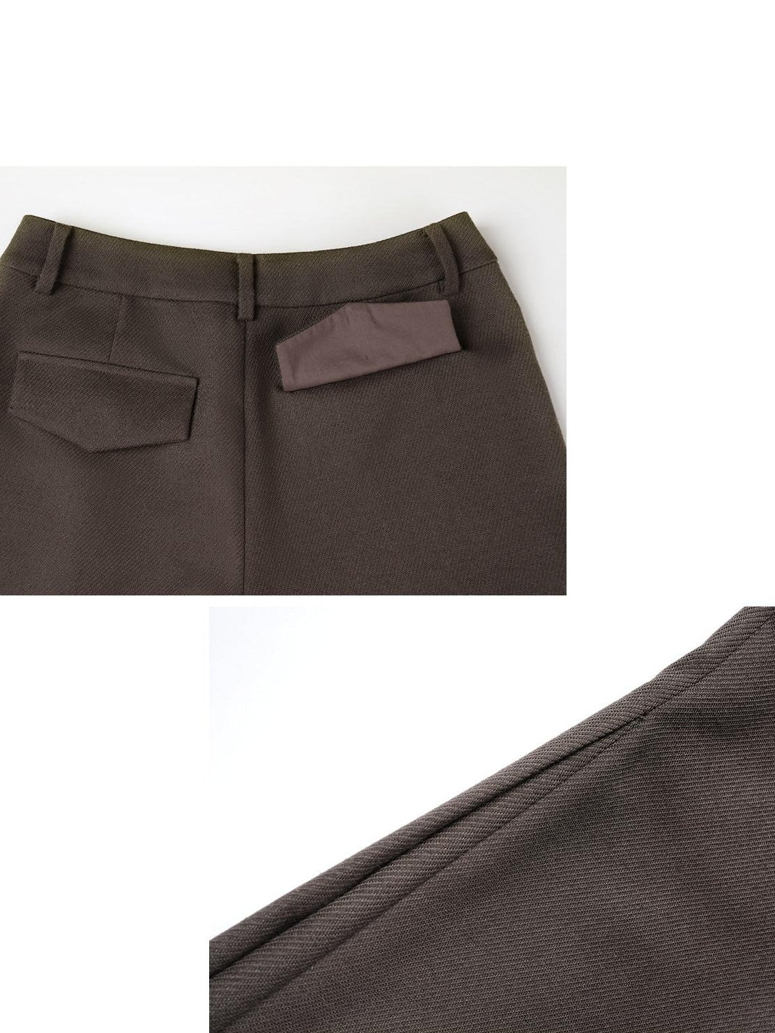 Stretch Knit Olive Gray Micro Flare Casual High Waist Women Flared Pants