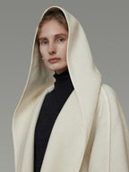 unspoken 100 Percent Sheep Wool Commuter Relaxed Notched Lapel White Wool Coats