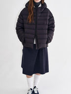 fano Ultra Warm 90 Percent White Duck Down Loose Hooded Unisex Down Jackets