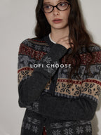Lofi_choose_Wool_Blend_Vintage_Loose_Fit_Round_Neck_Button_Gray_Knit_Cardigans_MISSTT
