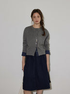 Lofi choose Soft Acrylic Loose Commuter Round Neck Button Long Sleeve Women Knit Cardigans