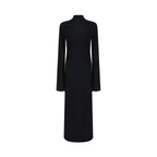 unspoken_Soft_Breathable_Viscose_Knit_High_Waist_Aline_Slim_Black_Maxi_Dresses_MISSTT