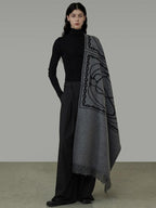 unspoken Cozy Double Sided Geometric Long Rectangular Warm Women Youth Polyester Scarves