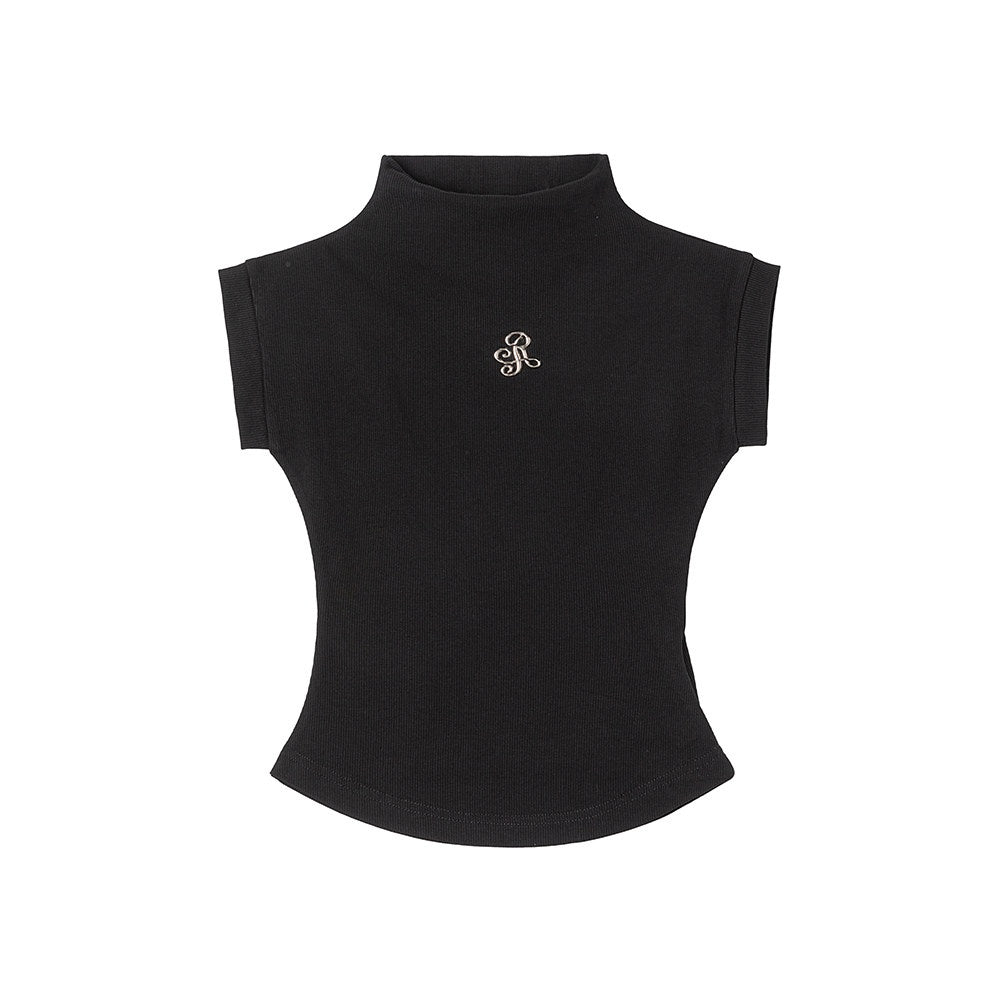 ikyou_3D_Embellished_Slim_Fit_Mock_Neck_Commuter_Cotton_Short_Sleeve_T-Shirts_MISSTT