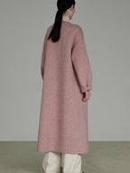 unspoken Pure 100 Wool Pockets Longline Straight Minimalist Commuter Women Wool Coats