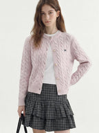 fano Thermal Embroidered Loose Fit Casual Women Long Sleeve Knit Cardigans