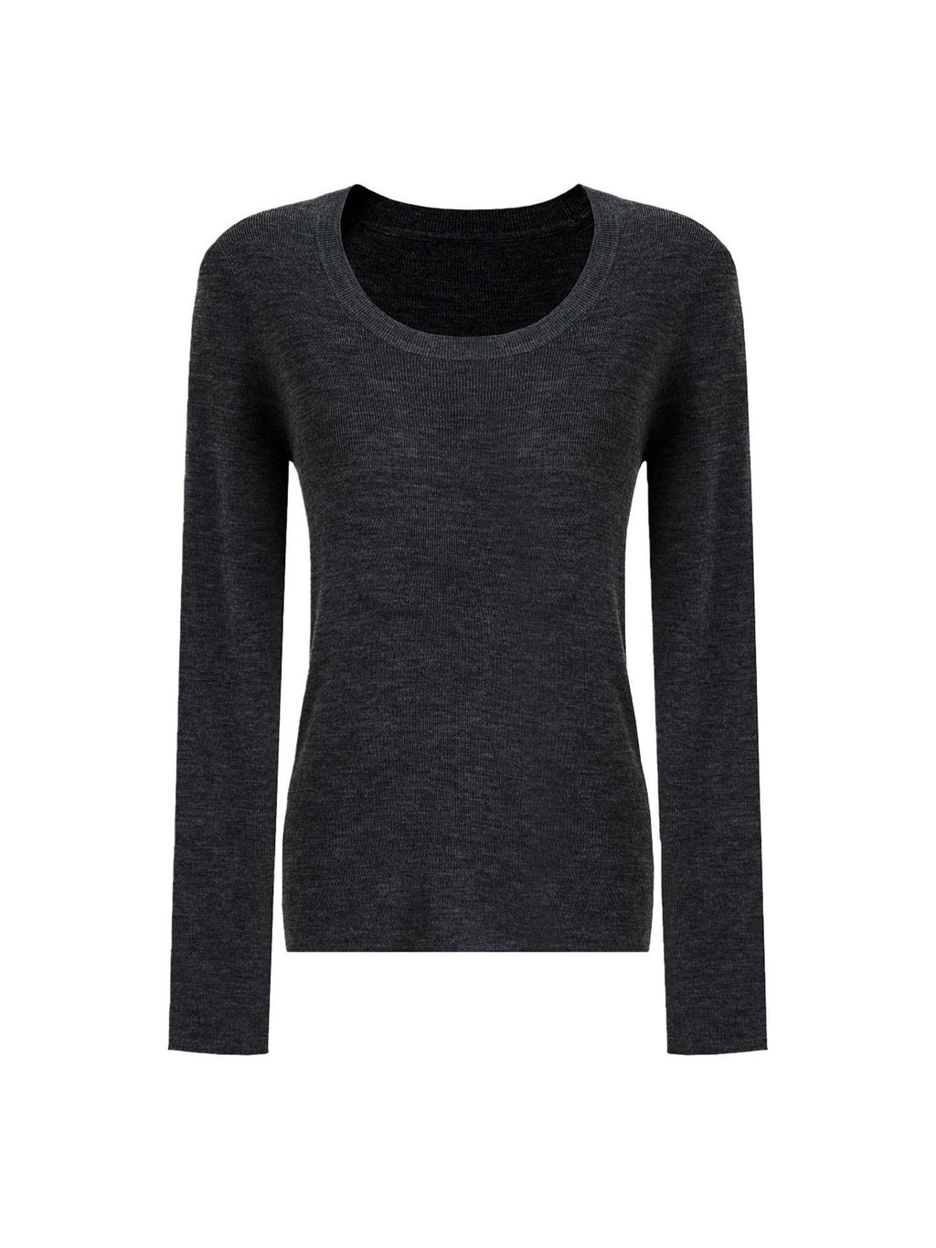 unspoken Skin Friendly Breathable Pure Wool Slim Fit Minimalist Office Women Knit Blouses