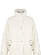 fano Warm 90% White Duck Down Straight Fit Korean Turn Collar Women Down Jackets