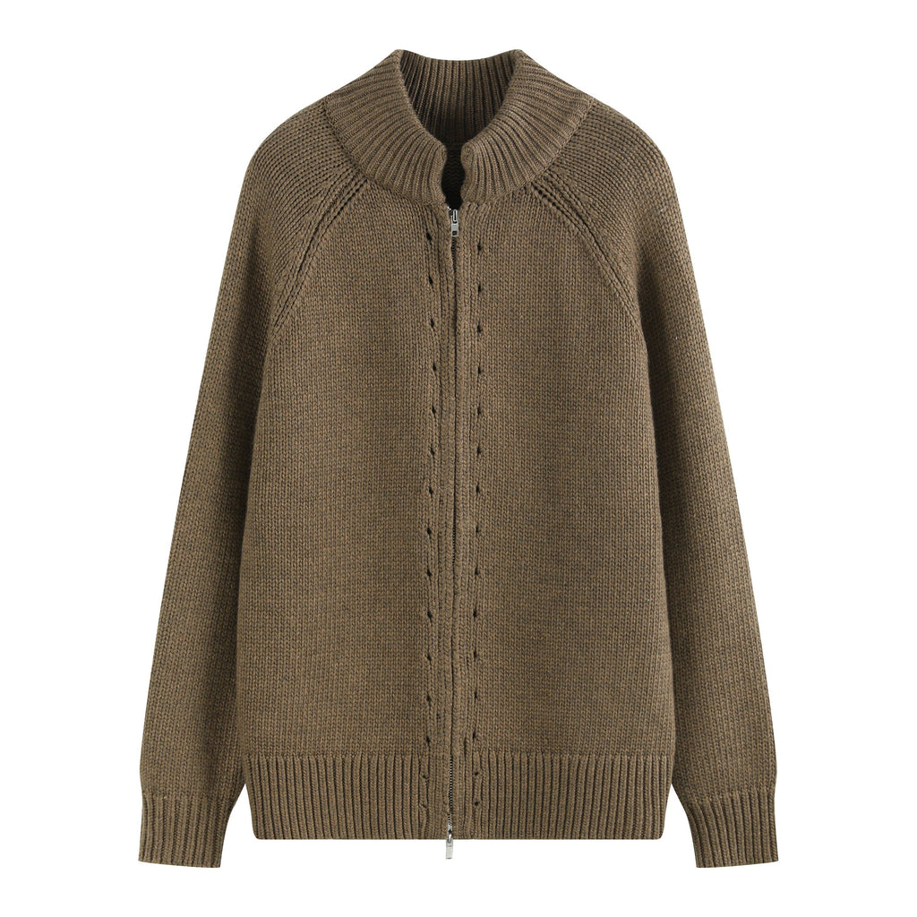 someone_sometimes_Acrylic_Wool_Blend_Stand_Collar_Open_Front_Commuter_Knit_Brown_Cardigans_MISSTT