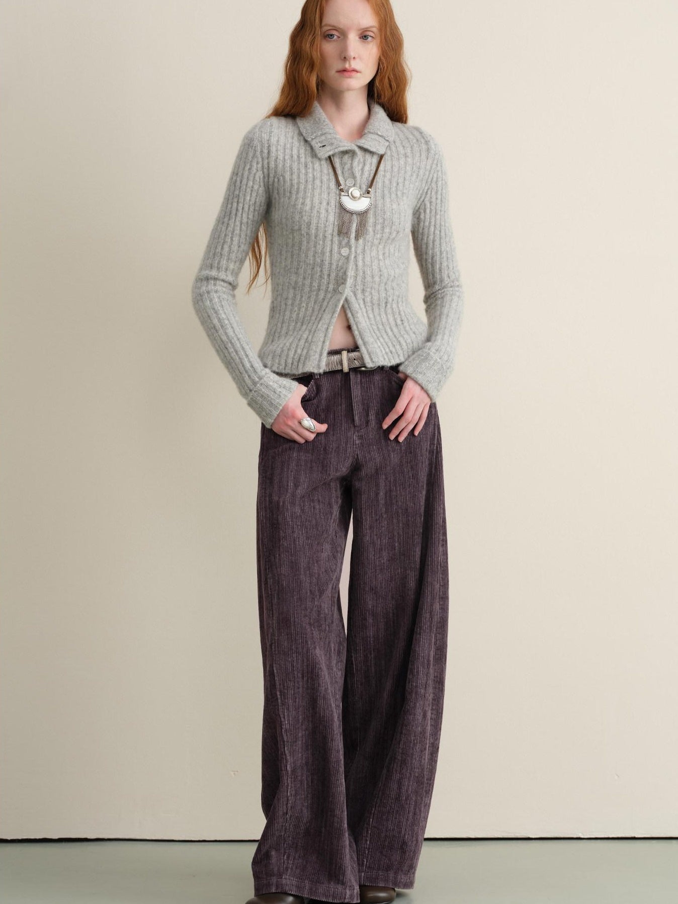 someonesometimes Washed Cotton Vintage Balloon Natural Waist Casual Women Purple Pants
