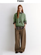 fano Soft Wool Cashmere Blend Relaxed Fit Crew Neck Women Knit Pullover Sweaters