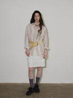 Lofi choose High Waist Loose Fit Office Ready Young Women Purple Blue White Midi Skirts