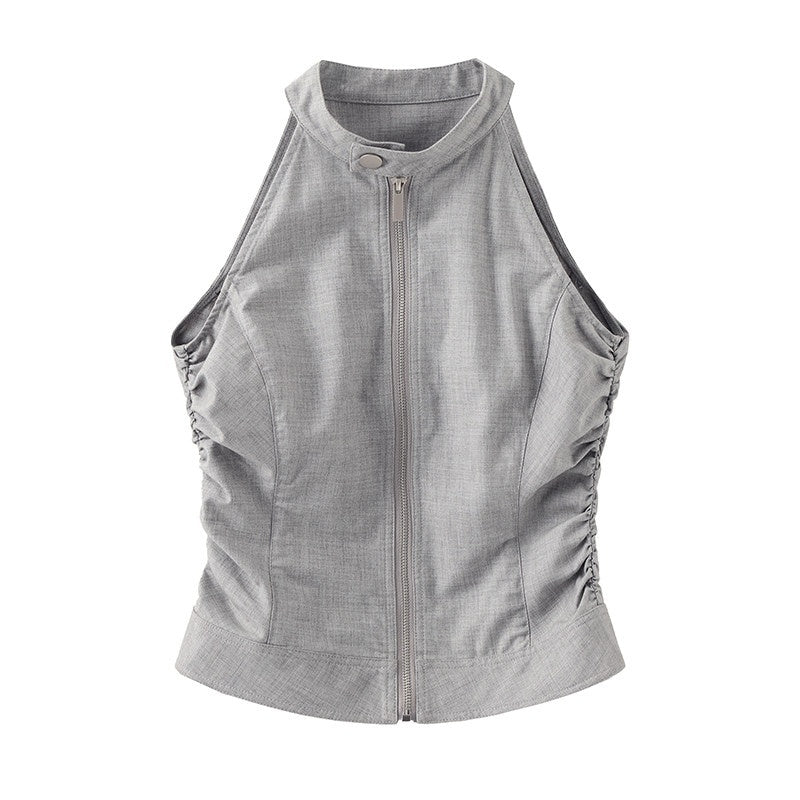 someone_sometimes_Chic_Gray_Cropped_Top_Midi_Skirt_Young_Women_S_M_L_Top_&_Skirt_Sets_MISSTT