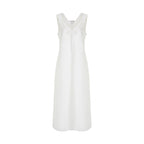 unspoken_Soft_100_Percent_Cotton_Crochet_V-neck_Sleeveless_Office_White_Maxi_Dresses_MISSTT