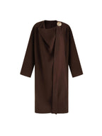 unspoken 100 Percent Sheep Wool Mid Length Relaxed Minimalist Workwear Wool Coats