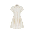 fano_Stretch_Short_Sleeve_Polo_Cocoon_Bubble_Skirt_Natural_Waist_Beige_Midi_Dresses_MISSTT