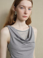 someonesometimes Slim Stretch Office Patchwork Two Piece Women Heather Gray Top & Skirt Sets