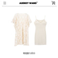 audreyyang_Comfortable_Polyester_Insta_Loose_Fit_V-neck_Short_Sleeve_A_Line_Maxi_Dresses_MISSTT