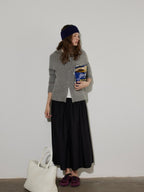 Lofi choose Soft Acrylic Wool Blend Oversized Zip Hooded Women Heather Gray Hoodie