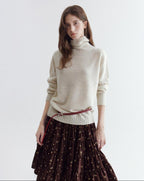 fano Cozy 100% Wool Turtleneck Casual Regular Fit Young Women Pullover Sweaters