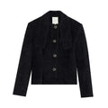 unspoken_Slimming_French_Slim_Fit_Waist_Cinch_Stand_Collar_Black_Nylon_Women_Short_Coat_MISSTT