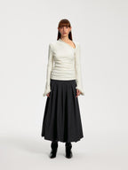 someone sometimes Elegant Office Pullover Regular Women Solid Cream Charcoal Knitwear Sweaters