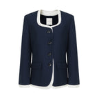 unspoken_Durable_Shape_Loose_Office_Button_Flap_Pocket_Women_Navy_Cropped_Jackets_MISSTT