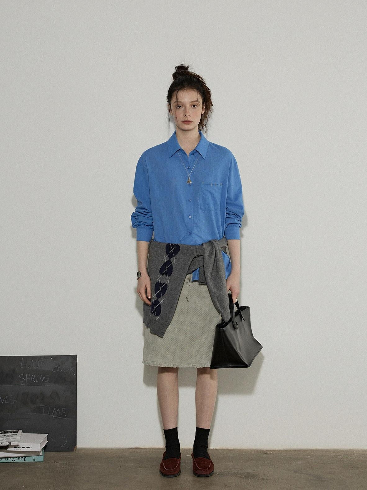 Lofi choose Pure Cotton Loose Fit Commuter Long Sleeve Collared Button Women Casual Shirts