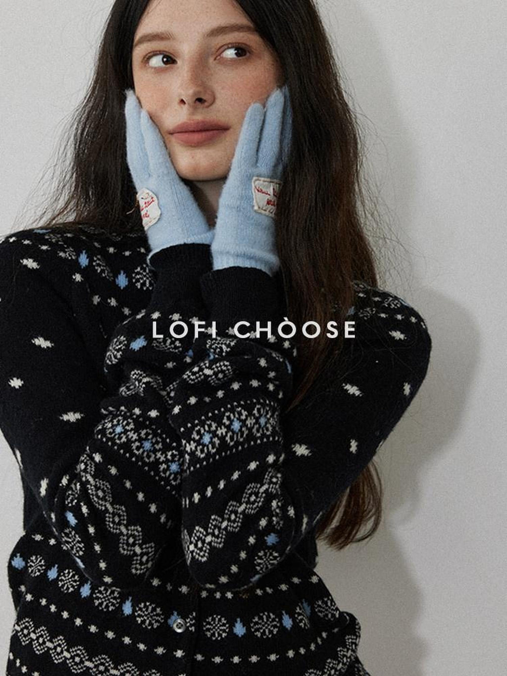 Lofi choose Lightweight Buttoned Round Neck Long Sleeve Office Womens Black Knit Cardigans