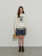 Lofi choose Cozy Letter Print Loose Drop Shoulder Commuter Women Long Sleeve Sweatshirt