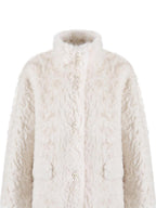 fano Soft Beige Minimalist Lapel Collar Loose Fit Young Women Everyday Short Coat