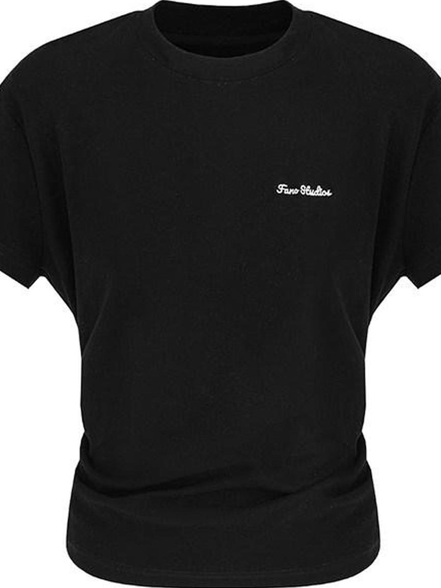 fano Cotton Stretch Slim Fit Korean Round Neck Women Short Sleeve T-Shirts