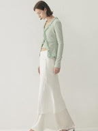 someone sometimes Soft Modal Tencel Minimal Office Double Fishtail Low Waist Women Maxi Skirts