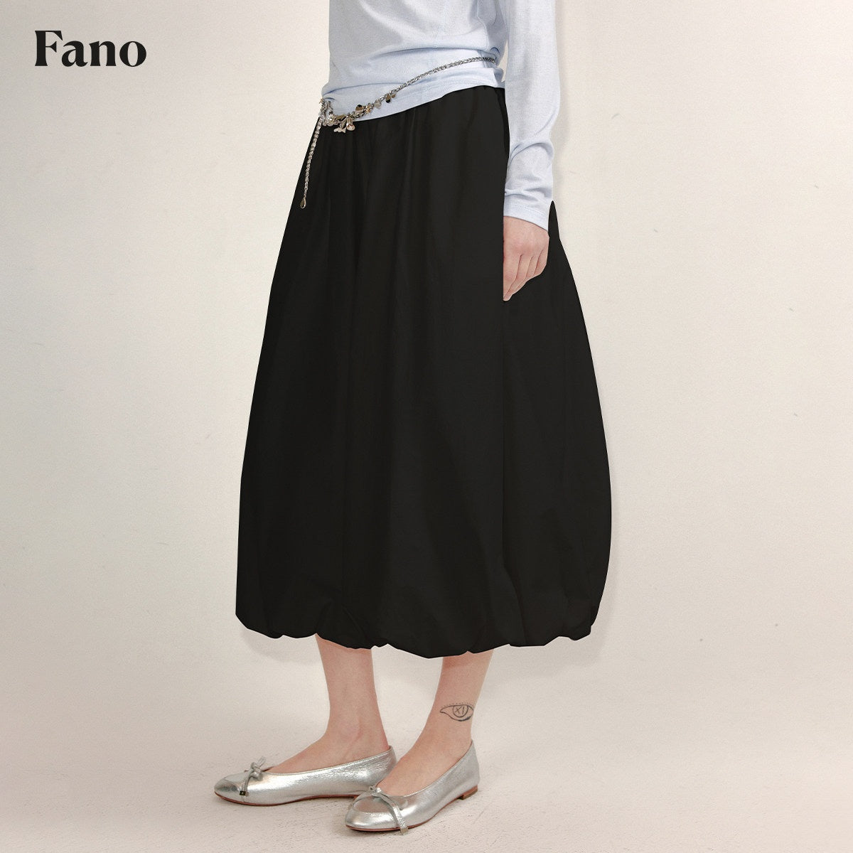 fano_Soft_Cotton_Spandex_Korean_Patchwork_Slim_Womens_Bow_Neck_Short_Sleeve_T-Shirts_MISSTT