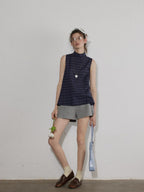 Lofi choose High Waist Loose Straight Leg Women Commuter Grey Casual Mini Shorts