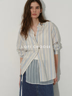 Lofi_choose_100_Percent_Cotton_Loose_Colorblock_Women_Blue_Stripe_Lapel_Long_Sleeve_Shirts_MISSTT
