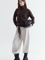 fano Cozy 100% Wool Turtleneck Casual Regular Fit Young Women Pullover Sweaters