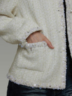 unspoken Wool Blend Minimal Commuter Relaxed Fit 3D Tailored Cropped Jackets