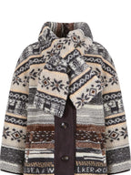 fano Warm Reversible Printed Casual Lapel Regular Fit Young Women Puffer Jackets