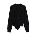 unspoken_Soft_Asymmetrical_Loose_Women_V-neck_Long_Sleeve_Black_Blouses_MISSTT