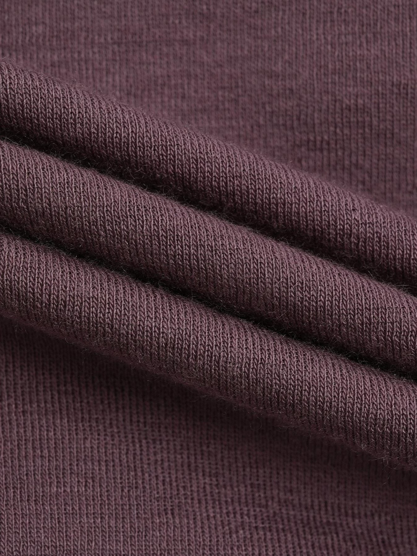 someonesometimes Lyocell Wool Slim Fit V-neck Knit Women Fig Purple Long Sleeve T-Shirts
