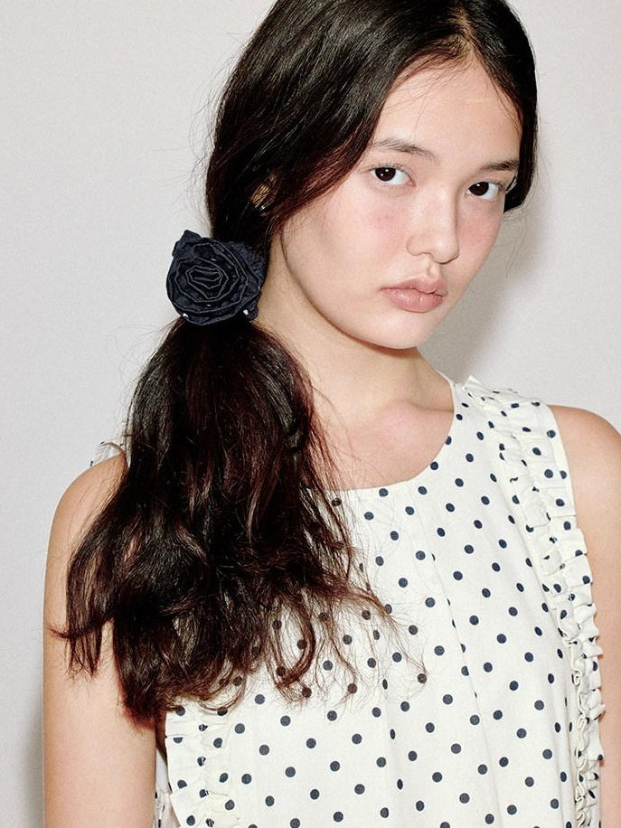 fano Blue Stripe French Style For Women Cute Printed Scrunchie Hair Accessories