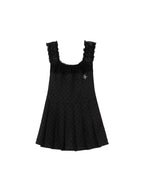 ikyou Waist Defining Lace Minimalist Off Shoulder A Line Black Midi Dresses