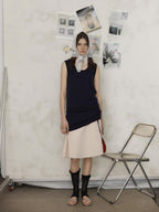 Lofi choose High Waist Flattering Wide A Line Loose Workwear Pink Full Circle Midi Skirts