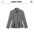 audreyyang_Shape_Retaining_Cinched_Waist_Herringbone_Lapel_Women_Wool_Blend_Cropped_Jackets_MISSTT