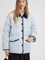 fano 90 Percent White Duck Down Minimal Commuter Straight Colorblock Down Jackets