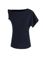 unspoken Cooling Asymmetric Slim Work Women One Shoulder Cropped Off Shoulder Crop Tops