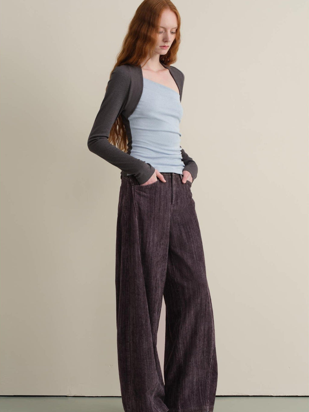 someonesometimes Stretch Viscose Midweight Colorblock Slanted Collar Slim Fit Women Sweaters